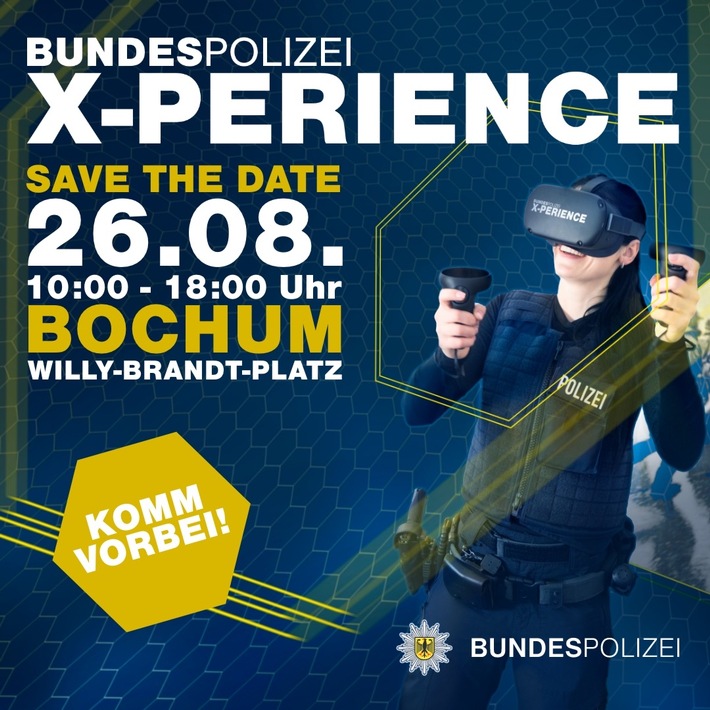 BPOL NRW: Erleb&#039; das! Bundespolizei mit VR-Brillen auf deutschlandweiter Informationstour