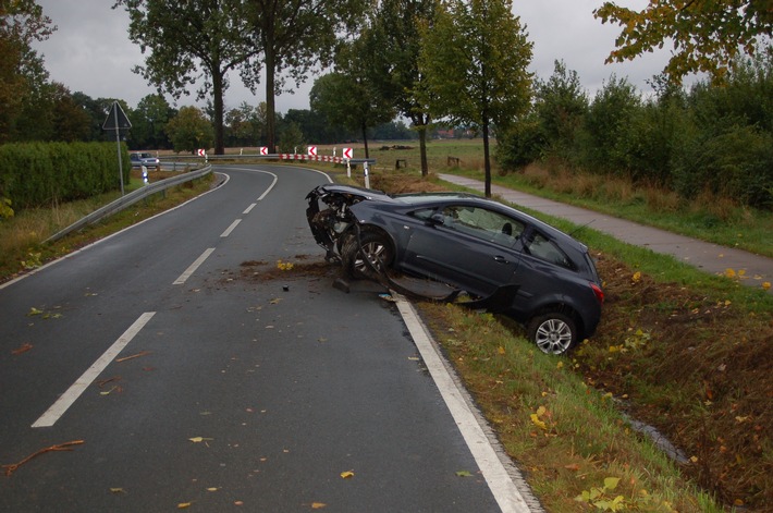 POL-STH: Wieder Verkehrsunfall in Lüdersfelder Kurve