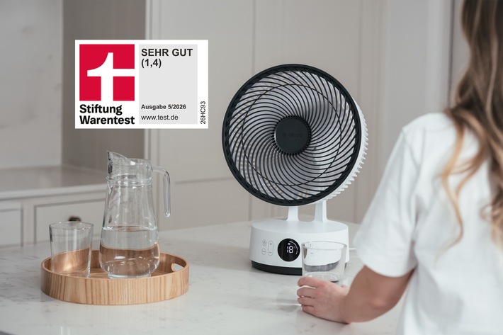 MeacoFan Sefte® 10 Tischventilator erzielt Bestnote 1,4 bei der Stiftung Warentest