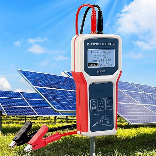 Solarpanels perfekt ausrichten: revolt Digitales Solarpanel-Multimeter, bis 800 Watt bzw. 1600 Watt, 60 V, XL-LCD-Display