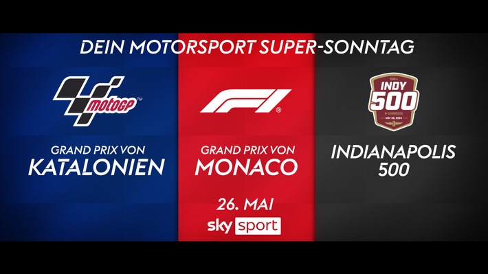 Das größte Motorsport-Wochenende des Jahres mit dem Großen Preis von Monaco live und exklusiv auf Sky und WOW