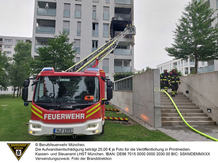 FW-M: Hoher Sachschaden nach Brand (Allach-Untermenzing)