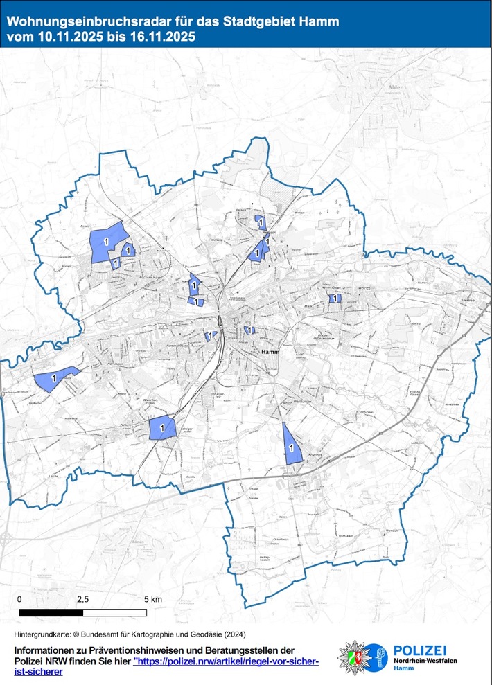 POL-HAM: Wohnungseinbruchradar Hamm für die Woche vom 10. bis zum 16. November 2025