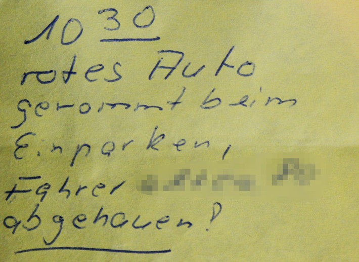 POL-HM: Zwei Unfallfluchten durch aufmerksame Zeugen schnell geklärt