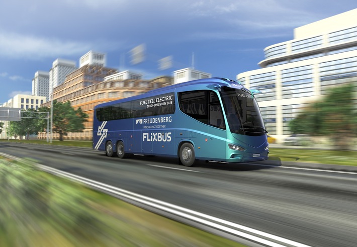 Brennstoffzellen für den Busfernverkehr / FlixBus und Freudenberg Sealing Technologies bündeln Kompetenzen