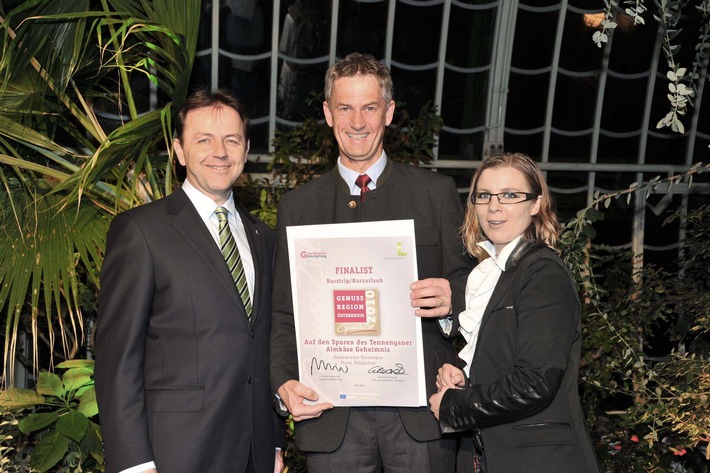 Genussregion Tennengau Finalist bei der Auszeichnung "GenussZiel des Jahres"