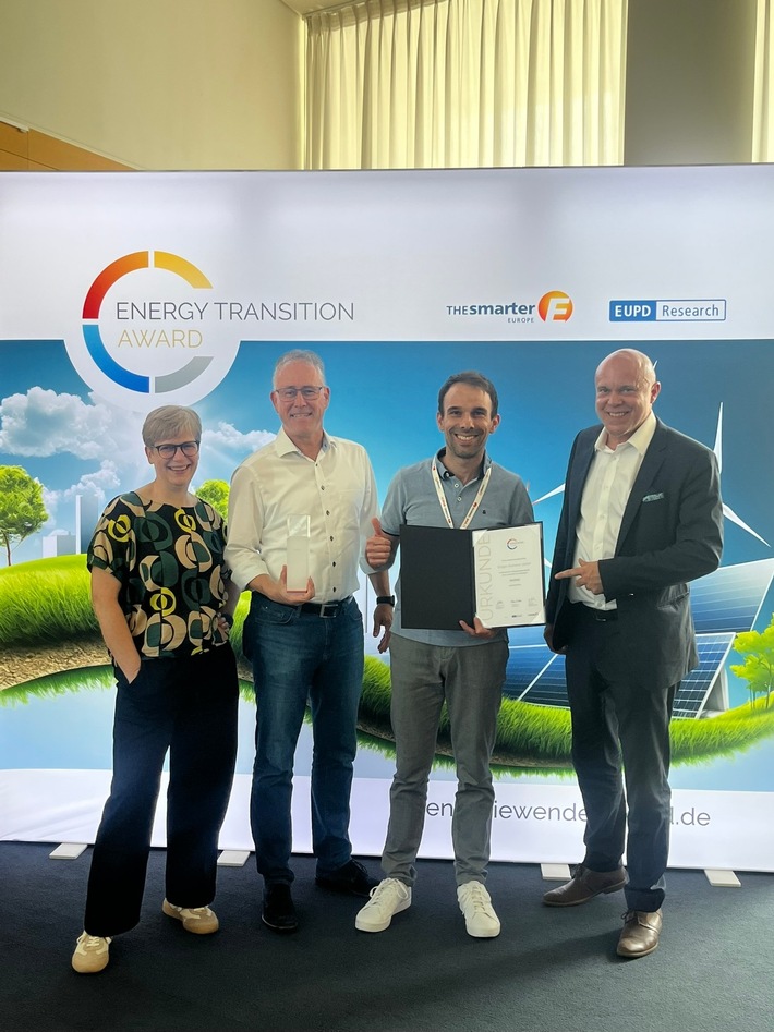 Presseinformation: Erdgas Südwest GmbH mit „Energiewende Award“ von EUPD Research ausgezeichnet