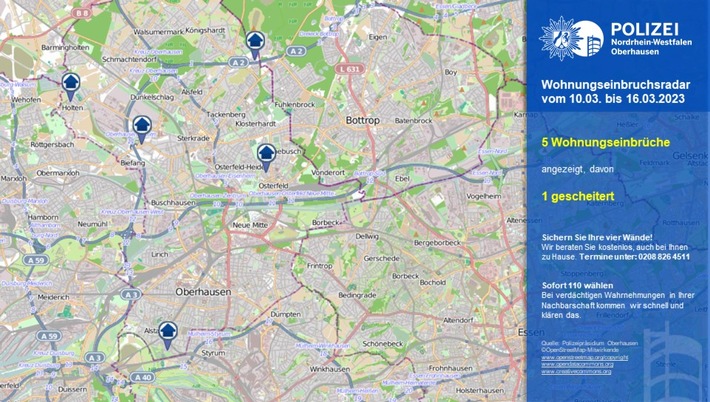 POL-OB: Wohnungseinbruchsradar für Oberhausen