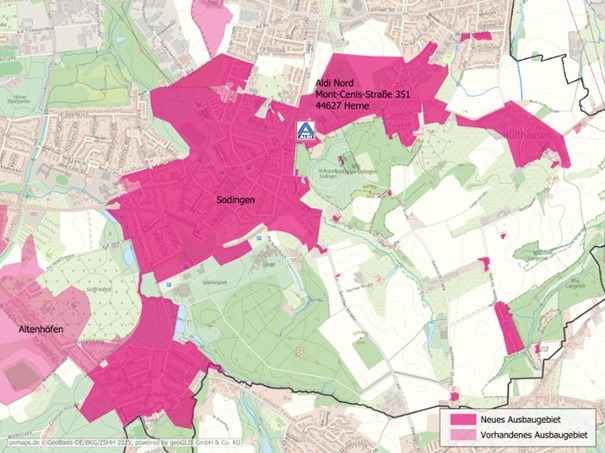 Telekom bringt Glasfaser nach Herne-Sodingen