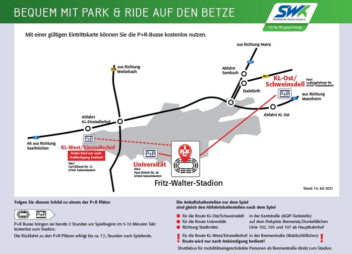 POL-PPWP: DFB-Pokal-Spiel: Wichtige Informationen der Polizei