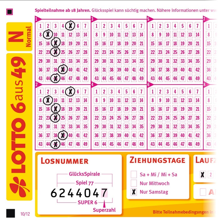 Lotto-Sechser im Doppelpack: Oberschwäbin mit zwei Volltreffern auf einem Spielschein