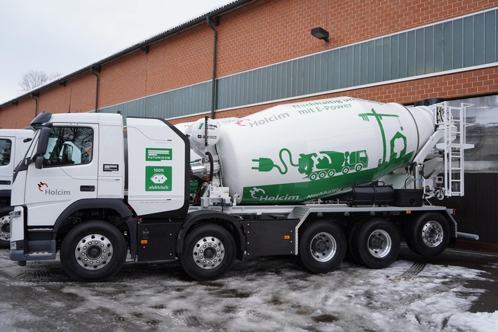 Holcim startet mit Elektro-Betonfahrmischern ins neue Jahr