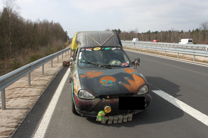 POL-PDKL: A6/Landstuhl, Eigenwillig getuntes Fahrzeug