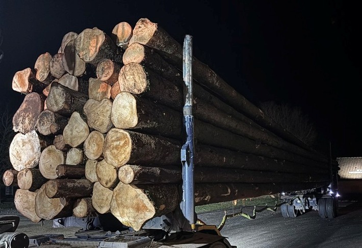 POL-PPTR: Erschreckendes Ergebnis bei Kontrollen von Holztransporten