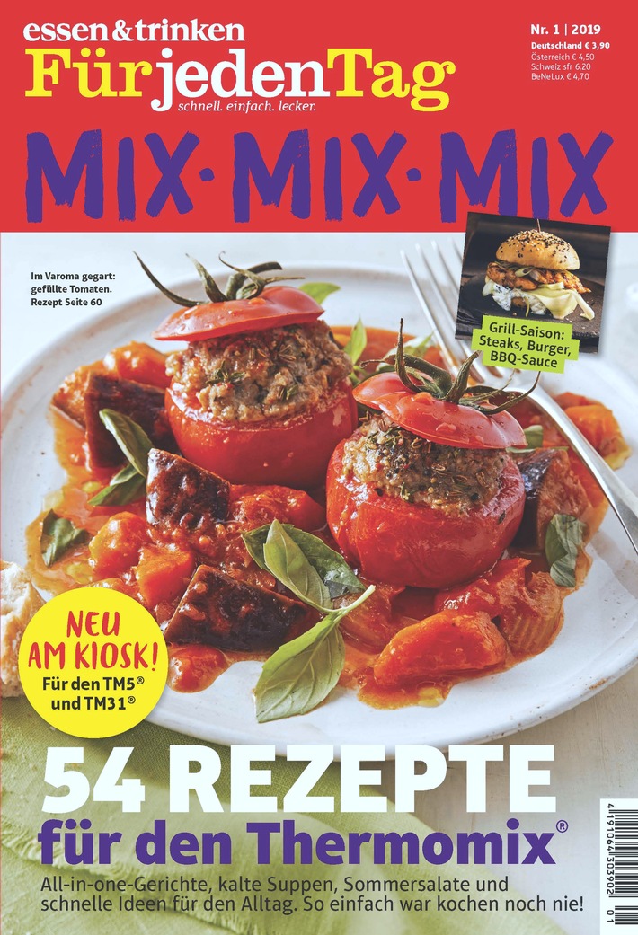 ESSEN &amp;TRINKEN FÜR JEDEN TAG bringt neue Sonderheft-Reihe MIXMIXMIX mit Rezepten für den Thermomix an den Start