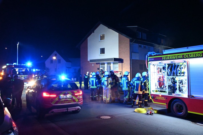 FF Olsberg: Feuer in Flüchtlingsunterkunft - Keine Verletzten