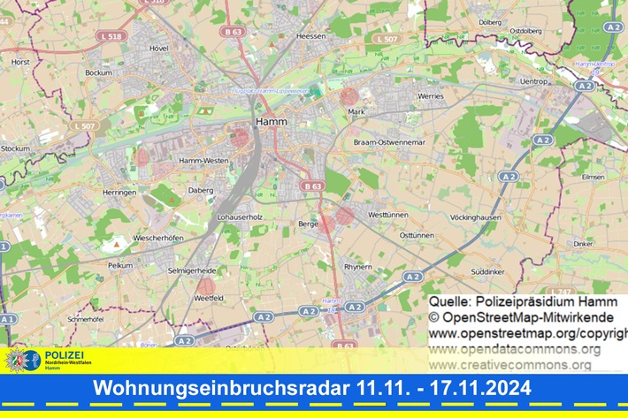 POL-HAM: Wohnungseinbruchsradar Hamm für die Woche vom 11. November bis 17. November