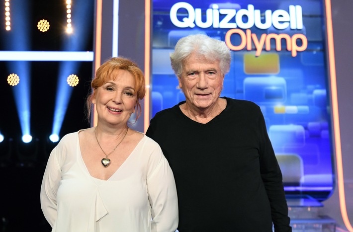 Schauspieler-Ehepaar gegen den Olymp: Verena Wengler-Prochnow und Jürgen Prochnow bei Esther Sedlaczek | &quot;Quizduell-Olymp&quot; am Freitag, 21. April, 18:50 Uhr im Ersten