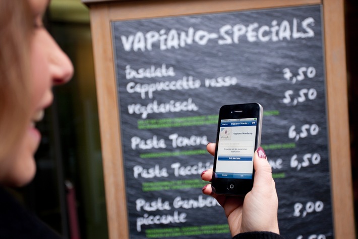Vapiano belohnt Freunde beim Check-In / Vapiano gibt Teilnahme an Facebook®-Angebote bekannt (mit Bild)