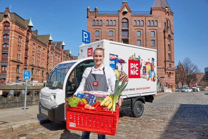 Picnic startet Deutschland-Expansion mit Eröffnung in Hamburg / Gratis Lieferung nach Hause, zum günstigsten Preis und zudem nachhaltig: Picnic plant weitere Eröffnungen in diesem Jahr