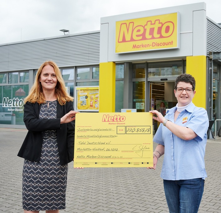 Große Spendenbereitschaft: Netto-Kunden spenden über 220.800 Euro für Tafel Deutschland e.V.