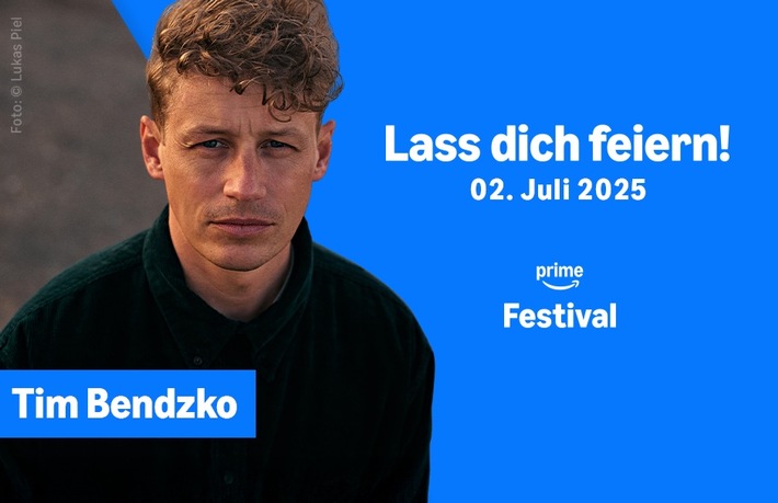 Warm-up für den Prime Day im Juli: Amazon lädt zum Prime Festival mit exklusivem Konzert von Tim Bendzko nach Berlin