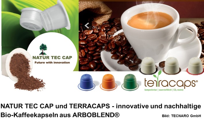 Schluck für Schluck die Welt retten / Natur Tec Cap und Terracaps Bio-Kaffeekapseln aus ARBOBLEND® revolutionieren die Kaffeebranche /
My-CoffeeCup und CRASTAN setzen Zeichen für Nachhaltigkeit
