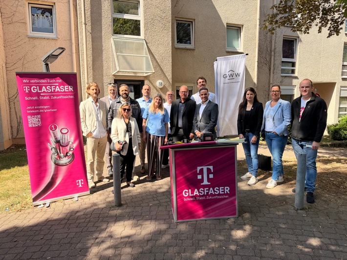 Gebäude der GWW Wiesbaden erhalten Glasfaser der Telekom