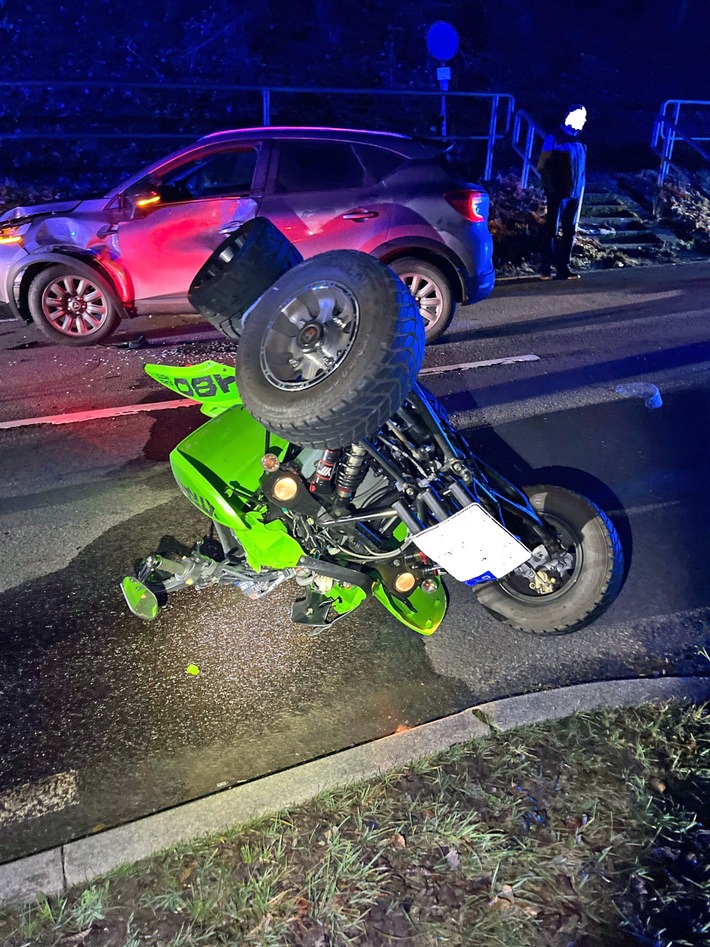 POL-GM: Quad-Fahrer bei Verkehrsunfall schwer verletzt