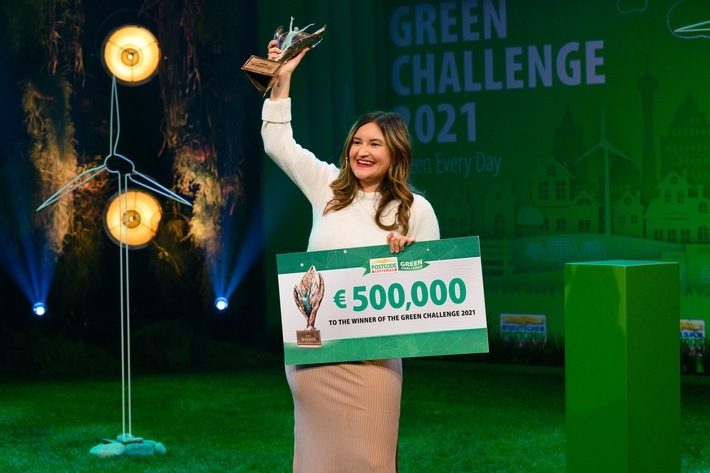 Isabella Palmgren gewinnt mit Mimbly die Postcode Lotteries Green Challenge 2021 / Weiterer Text über ots und www.presseportal.de/nr/41583 / Die Verwendung dieses Bildes ist für redaktionelle Zwecke unter Beachtung ggf. genannter Nutzungsbedingungen honorarfrei. Veröffentlichung bitte mit Bildrechte-Hinweis.