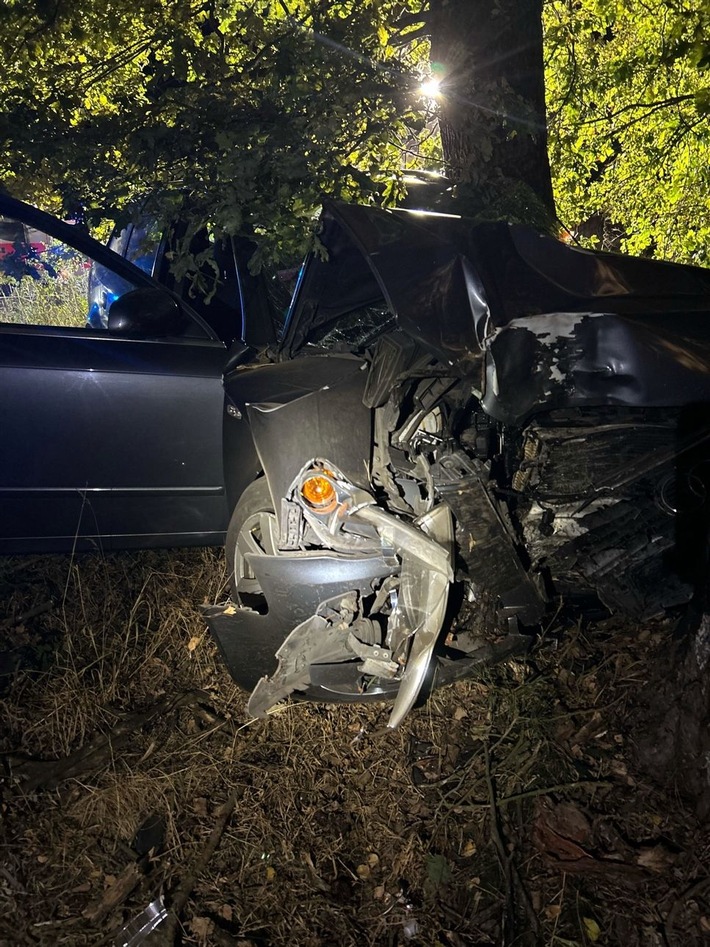 POL-COE: Dülmen, Merfeld, L600/ Auto kommt von Straße ab