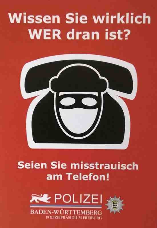 POL-FR: Freiburg-Wiehre: Anrufe falscher Polizeibeamter - Polizei mahnt zur Vorsicht