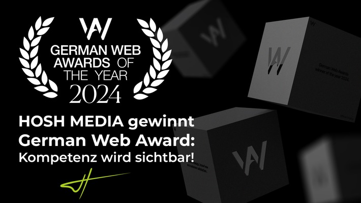HOSH MEDIA gewinnt German Web Award: Kompetenz wird sichtbar