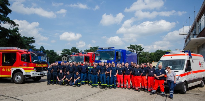 FW-GE: Erfolgreiche Zusammenarbeit der Gelsenkirchener Rettungskräfte beim Übungswochenende in Wesel