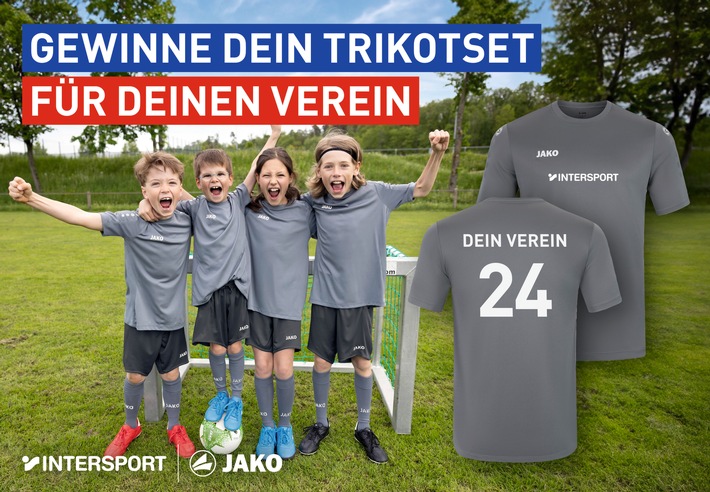 Startschuss für INTERSPORT-Aktionen im Sportjahr 2024 / INTERSPORT Deutschland und JAKO unterstützen Teamsport: Lokale Vereine können 1.000 Trikotsätze gewinnen