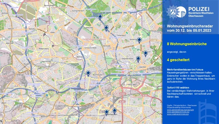 POL-OB: Wohnungseinbruchsradar für Oberhausen
