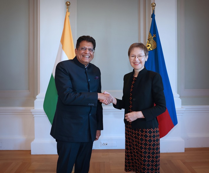 Indiens Handelsminister Piyush Goyal zu offiziellem Besuch in Liechtenstein