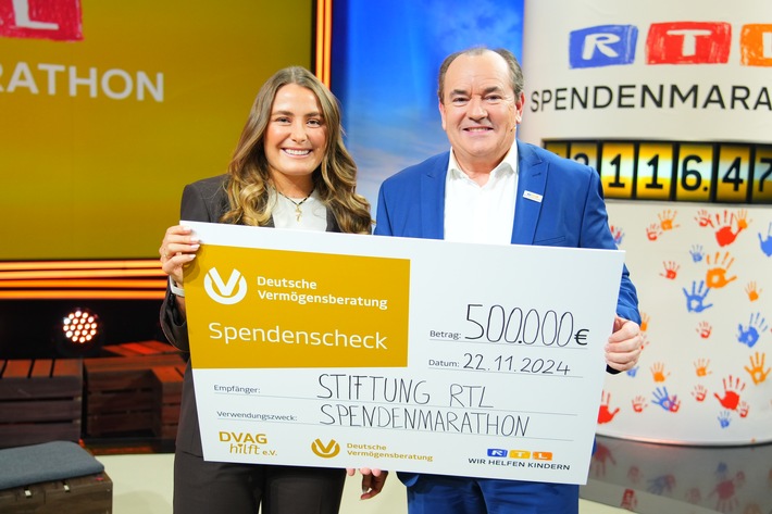 Ein starkes Zeichen für Inklusion beim 29. RTL-Spendenmarathon / Deutsche Vermögensberatung spendet 500.000 Euro