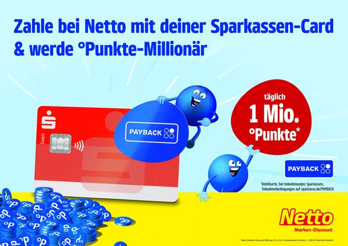 Neuer Service: Mit Sparkassen-Card bei Netto Marken-Discount PAYBACK Punkte sammeln