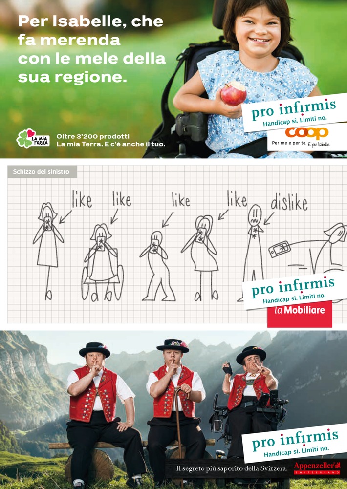 Campagna Pro Infirmis 2019 - Pro Infirmis apre la pubblicità alle persone con disabilità