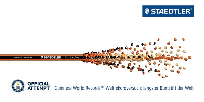 Weltrekordversuch: Mit 400 Metern der längste Buntstift der Welt