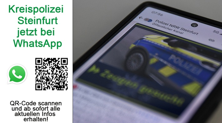 POL-ST: Kreis Steinfurt, Kreispolizeibehörde informiert nun auch über WhatsApp