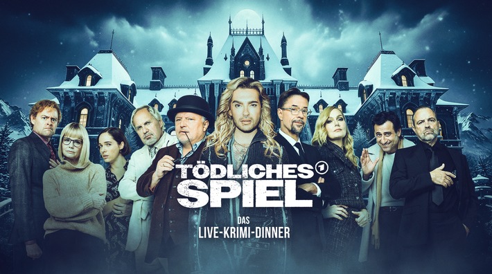 Nervenkitzel, Improvisation und ein gewagtes TV-Experiment: "Tödliches Spiel - Das Live-Krimi-Dinner" am Samstag, 22. November um 20:15 Uhr live in der ARD, in der ARD Mediathek und im ORF
