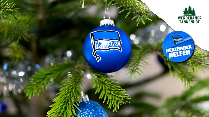 Blau-weiße Weihnachtsbäume für den guten Zweck