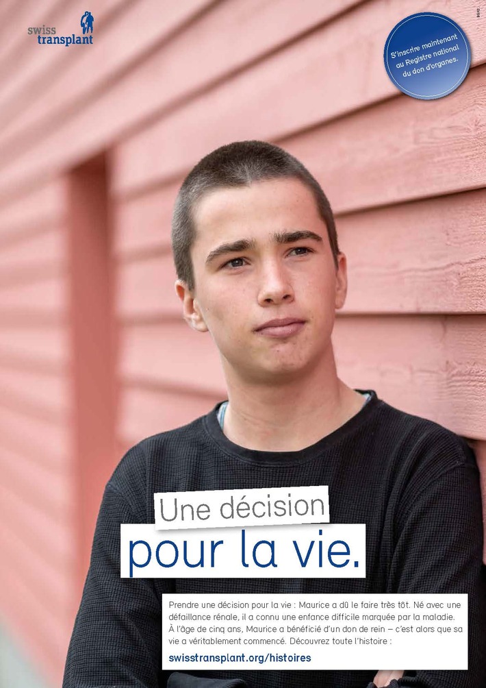 " Une décision pour la vie. " 100 000 personnes se sont inscrites au Registre national du don d
