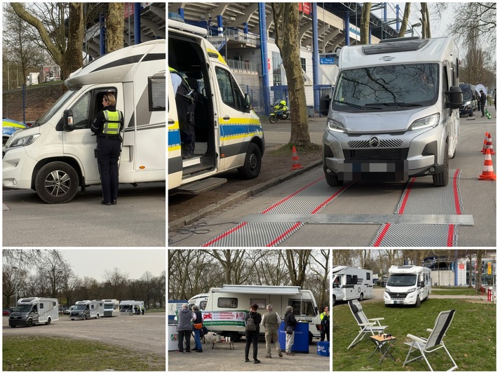POL-DU: Neudorf: Sicherer Start in die Camping-Saison: Polizei und Dekra wiegen 70 Fahrzeuge - Experten geben wertvolle Tipps