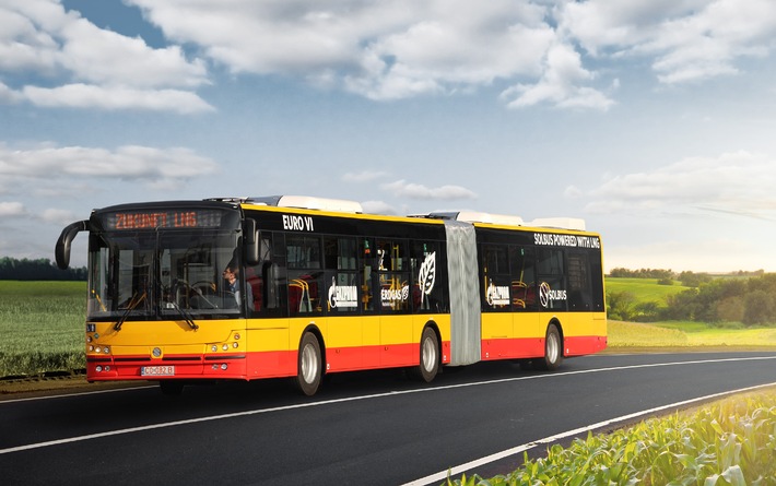 GAZPROM Germania und Solbus bringen Erdgasbusse in Warschau auf die Strasse