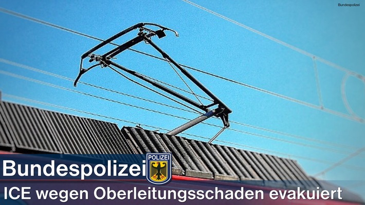 BPOL-F: Oberleitungsschaden in Rodenbach - Reisezug evakuiert