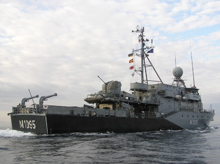 Minenjagdboot &quot;Überherrn&quot; fährt in den NATO-Einsatz (mit Bild)