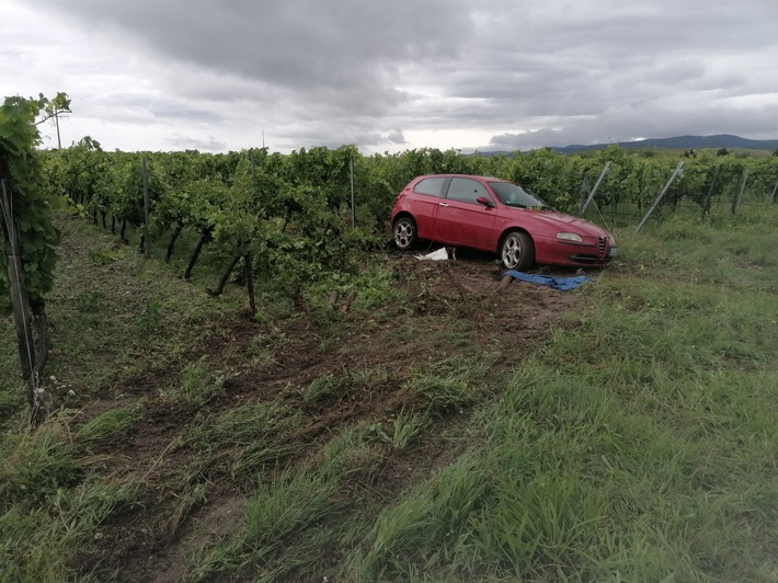 POL-PDNW: (Bad Dürkheim) - Drogenfahrt endet in Wingertszeile